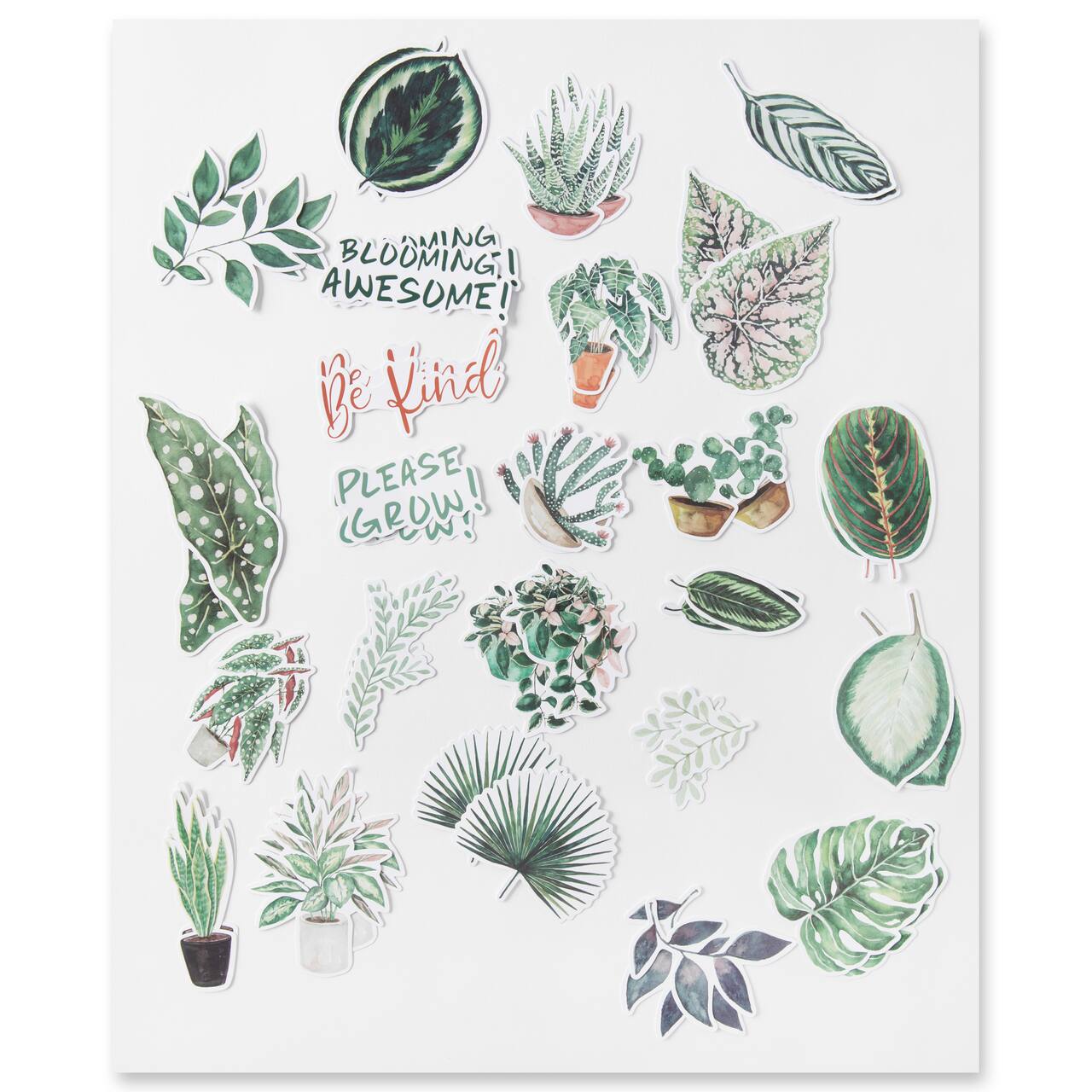 12 Pack: Green Plants Die Cut Stickers by Recollections™